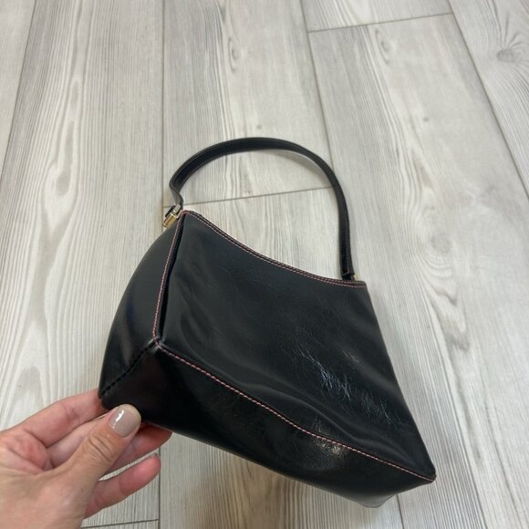 Liz Claiborne Black Leather Bag - Picture 3 of 11